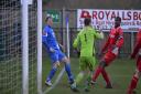 Football action from Wroxham FC v Redbridge.Picture: MARK BULLIMORE