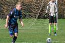 Ryan Buckenham and Lewis Amos in action for Trimingham Pligrims during Sunday's 3-0 win. Picture: TONI PAGE