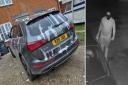 A masked man has vandalised a car in Holt