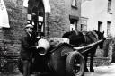 Litcham legend Wally Feeke ready to get down to serious business. ( Photo – Keith Skipper Collection).