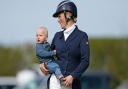 Zara Tindall with her son Lucas at the Barefoot Retreats Burnham Market International Horse Trials in Norfolk.