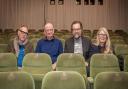 At the premier of Seaside Special in Hof, Germany, were, from left, cameraman Torsten Lippstock, Cromer fisherman John Lee, director Jens Meurer and producer Judy Tossell.