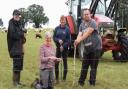 Iris van Zon, front, farm manager, with Pam Reynolds, support worker; and farm workers, Ashley Ferguson, left, and Jonathan Spooner, as they put up fences in the sheep field at Clinks Care Farm, Toft Monks. Clinks Care Farm are the recipients of over