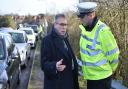 PCC Lorne Green with Inspector for Roads Policing, Jonathan Chapman in Great Yarmouth. Picture: ANTONY KELLY