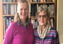 Judith Banks, left, and Angela Hunter, took part in a walk in memory of their husbands. Picture: SUPPLIED