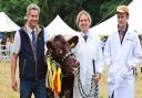 Andrew, Hayley and William Clarke from Hevingham with their beef shorthorn heifer Meonside Rosebud Ray, which won the interbreed beef cattle championship at the 2022 Aylsham Show