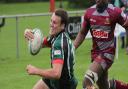 Will Hodgson touches down for Walsham against Barking. Picture: HYWEL JONES