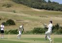 Cricket action from the Norfolk Alliance, Division Four Cricket, Sheringham v Rockalnds - Rocklands in Bat with Sheringham Fielding - James Platt Bowling to Will Dafoe. Picture: MARK BULLIMORE