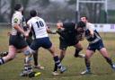 Action from Holt's home defeat to Chelmsford, Woodforde’s Brewery man of the match Sam Wright. Picture: Stuart Young