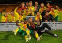 Norwich City U21 winning the Norfolk Senior Cup final at Carrow Road in their match against Wroxham in May 2013. Photo: Steve Adams