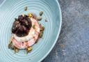 Buttery rum figs with aqua faba meringue