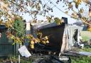 The former social club of Gorleston FC, at Emerald Park, was destroyed in a blaze on November 13.