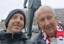 Dave Upton (left) is walking the length of the Norfolk border in memory of his late father William Upton (right), who died of a stroke last month