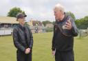 Katherine Barnes and Cromer Tennis Club chairman Kelvin van Hasselt