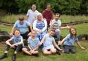 Sarah Young with pupils at Sidestrand Hall School