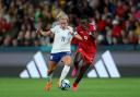 England's Lauren Hemp (left) and Haiti's Sherly Jeudy battle for the ball during the FIFA Women's World Cup