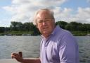 Kingsley Farrington helming the Jubilee Dinghy on Wroxham Broad in 2019. He will be remember like this as being at home on the water helming his own-built boats