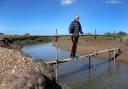 Ian Curtis, lifelong Stiffkey local and bridge campaigner, on the new 'fairy bridge' over the marsh