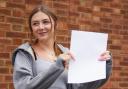 Rosie Smith, 16, with her GCSE results at Stalham High School