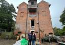 Michelle Thurlow and David Gay at the flooded Letheringsett Watermill and Thurlow tea room, near Holt