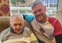 James Draper trekked 144 miles from Norfolk to his dad Bob's care home in Northamptonshire