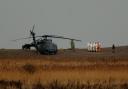 The scene of the crash at Cley next the Sea