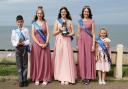 Sheringham Carnival queen Kelly Watts with her attendants Amy Randall and Jessica Nolson, and prince Nicky Watts and princess Lily Dowsett-Olby.