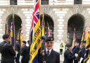 Branch Chairman Hilary Cox MBE while she served as the standard bearer for the Norfolk County Women’s Section.