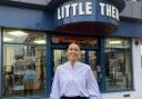 Suranne Jones outside Sheringham Little Theatre.