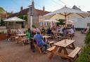 The outdoor terrace at The Chequers in Thornham