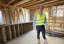 Flagship Homes Senior Project Manager Peter Waplington inside one of the homes which are being built off Weybourne Road in Sheringham