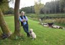 Nigel Marsh and his dog, Lily, at the My Mini Break North Norfolk camping and glamping site at Edgefield.