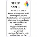 DEREK SAYER