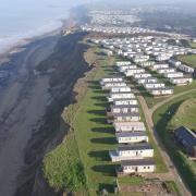 An aerial view of the coastal erosion at East Runton, taken in late 2017. Photo: BlueSky UAV Specialists