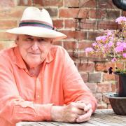 Retired BBC cricket commentator Henry Blofeld at home in Norfolk