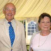 Michael Rogers with his wife, Jacinth Rogers, at Fakenham Races in May 2010