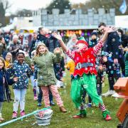 Youngsters enjoying the bubbles at the Sandringham Christmas Craft, Food and Gift Fair. - Credit: Ian Burt