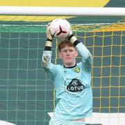 Sam Blair in FA Youth Cup action for Norwich City U18s last season