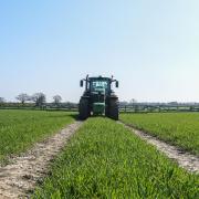 A crop sprayer at work on one of Sentry's Norfolk farms