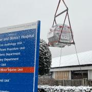 The new MRI is craned into Cromer and District Hospital on Saturday, January 16.