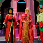 The cast of Rapunzel The Lockdown Panto, from left; Charlie Randall as Prince Parp, Loraine Metcalfe as Gruesome Gothel, Emma Riches as Rapunzel and Harry Williams as Fantazmo.