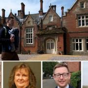 Thousands of children have benefited from Holt Hall outdoor education centre over the past 70 years, but its future is now in doubt. Pictured, from left, are Norfolk county councillors John Fisher and Sarah Butikofer, North Norfolk MP Duncan Baker and