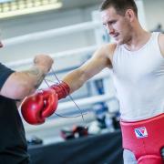 Liam Walsh with trainer Graham Everett