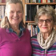 Judith Banks, left, and Angela Hunter, took part in a walk in memory of their husbands. Picture: SUPPLIED