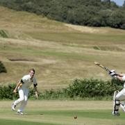 Cricket action from the Norfolk Alliance, Division Four Cricket, Sheringham v Rockalnds - Rocklands in Bat with Sheringham Fielding - James Platt Bowling to Will Dafoe. Picture: MARK BULLIMORE