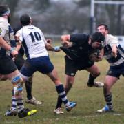 Action from Holt's home defeat to Chelmsford, Woodforde’s Brewery man of the match Sam Wright. Picture: Stuart Young