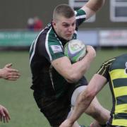 Action from North Walsham's 31-0 victory over Old Priorians at Scottow, James Knight. Picture: Hywel Jones