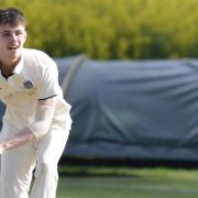 Cam Graveling leading the attack for Cromer Cricket Club in their game against Thetford.