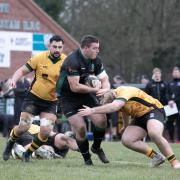 A scene from the North Walsham Vikings v Bury St Edmunds rugby match.