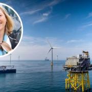 Energy firm Equinor is looking to expand its existing offshore wind farms off Cromer and Sheringham. Inset, Kari-Hege Mork, Equinor's project director (Image: Jan Arne Wold/Equinor)